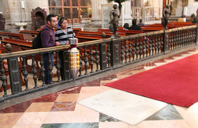 Pendulum hanging from the center dome