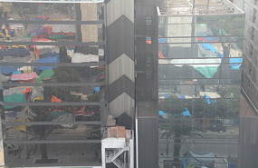 Reflection from an office building