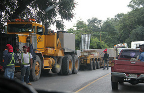 Road works held us up a little bit