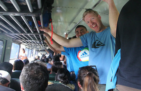 All aboard another already FULL bus!