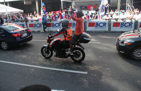 BCR sponsored bike race in Avenida 2