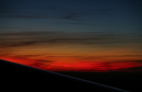 Sunrise as we crossed the International dateline