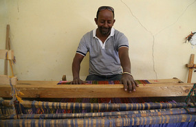 Traditionally weaving is a male's role