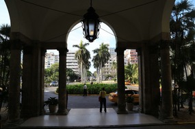 Looking out from the front door