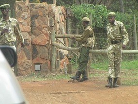 Soldiers guarding the National Park