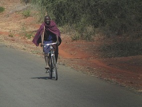 Sign of modern times, Massai not walking