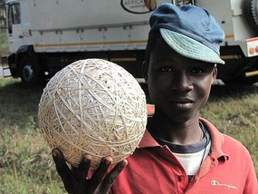 Ball made from natural rubber latex