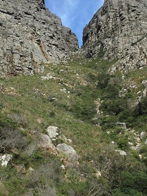 Up this gap we climbed