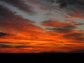 Sun sets