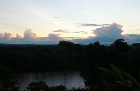 Sunset over the Napo River
