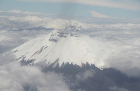 Antisana with Cotopaxi in the foreground
