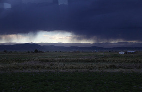 Rain clouds in the distance