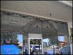 Old shopfront @ Nhill with glass & pressed metal