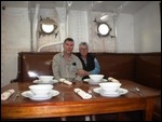 At the captain's table