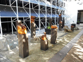 Local wildlife sculptures