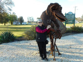 Artwork at the caravan park entrance