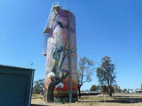 Moura water tower art