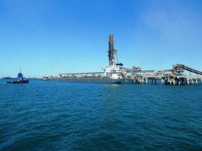 Coal loading wharf