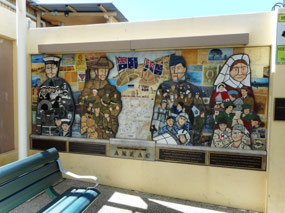 Memorial mosaic mural