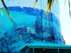 Point Cartwright water tank art
