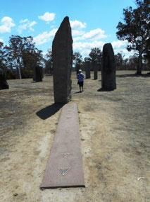 Solar noon shadow markers
