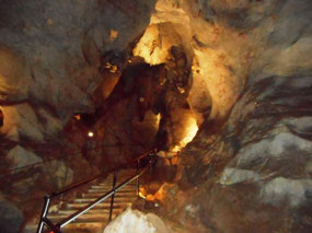 Steps down to Cathedral Cave