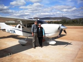 About to board our little plane