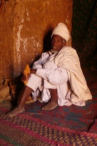80 year old priest at Abuna Yemata