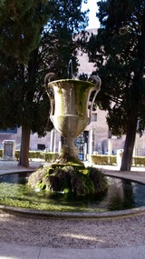 One of the many courtyards in the Baths complex