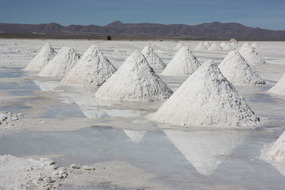 Salt piles ready for transport