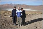 ay Louisa, Abi and I at the highest point....cold!