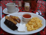 Refried beans for breakfast...yummy!!