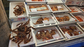 Omicho Ichiba Markets Crabs