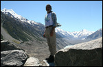 At tasman glacier