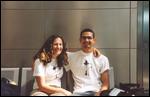 Ali and I at airport, sob sob