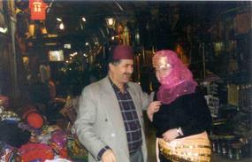 Claire and seller in Grand Bazaar