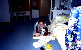 Charlotte at 3am in the dorms