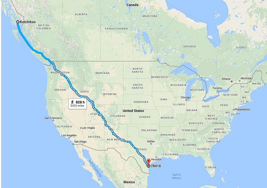 2014 Alaska to Texas and back on a Motorcycle