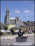 Cobh 'The Navigator' sculpture and Cathedral