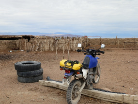 Chip's bike suffers a flat