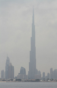 The Burj Khalifa in the morning mist
