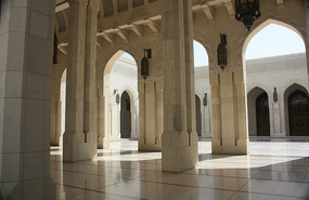 Inside the cloisters, Grand Mosque, Muscat