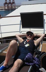 Chris having a relaxing afternoon in Salalah