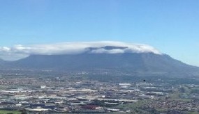 Table Mountain from seat number 1K