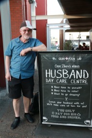 Chris outside the day care centre!!