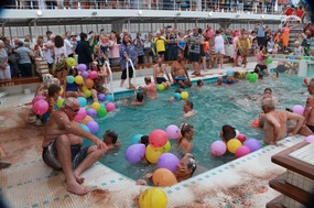 The end of festivities - with a dunking!!