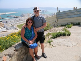 Roisin & Chris atop the Kasbah terrace