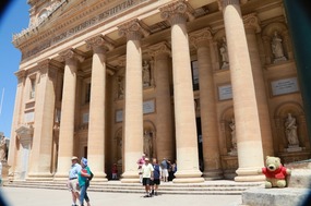 The facade of Mosta Cathedral