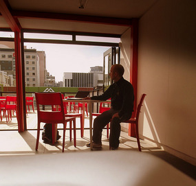 Me in container coffee shop re:Start