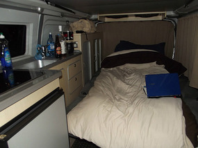 My bed in campervan